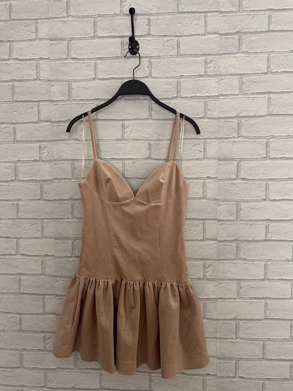 Zara Blush Pink Sweetheart Neck Mini Dress - Picture 5 of 8
